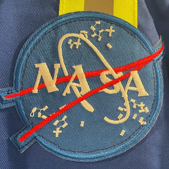 H2C Flame Resistant 3M Reflective Coverall NASA Space Suit Costume W/Patches (L) - Picture 4 of 17